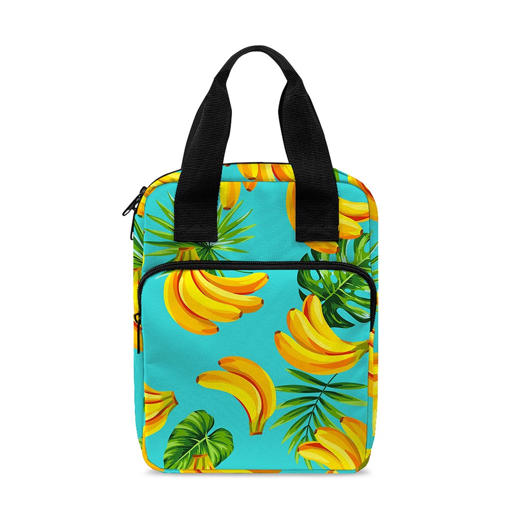 Tropical Banana Leaf Pattern Print Bible Tote Bag