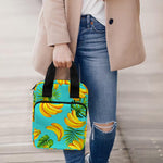 Tropical Banana Leaf Pattern Print Bible Tote Bag