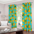 Tropical Banana Leaf Pattern Print Dimout Grommet Curtains