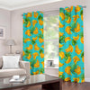 Tropical Banana Leaf Pattern Print Blackout Grommet Curtains