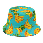 Tropical Banana Leaf Pattern Print Bucket Hat