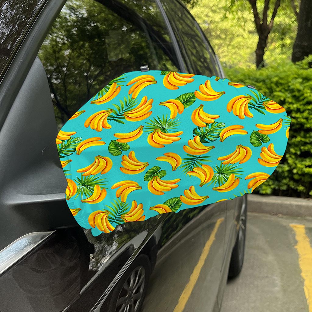 Tropical Banana Leaf Pattern Print Car Side Mirror Covers