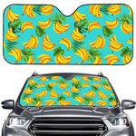 Tropical Banana Leaf Pattern Print Car Windshield Sun Shade