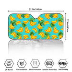 Tropical Banana Leaf Pattern Print Car Windshield Sun Shade