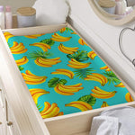 Tropical Banana Leaf Pattern Print Changing Pad Cover