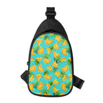Tropical Banana Leaf Pattern Print Chest Bag