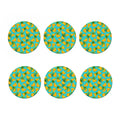 Tropical Banana Leaf Pattern Print Coaster Set