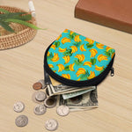 Tropical Banana Leaf Pattern Print Coin Purse