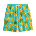 Tropical Banana Leaf Pattern Print Cotton Shorts