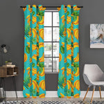 Tropical Banana Leaf Pattern Print Curtain
