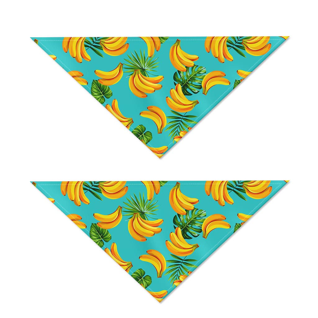 Tropical Banana Leaf Pattern Print Dog Bandana