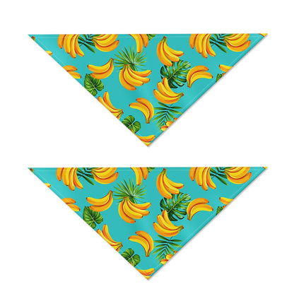 Tropical Banana Leaf Pattern Print Dog Bandana