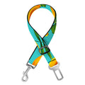 Tropical Banana Leaf Pattern Print Dog Seat Belt