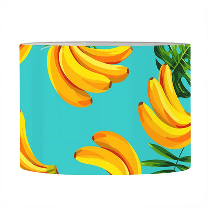 Tropical Banana Leaf Pattern Print Drum Lamp Shade
