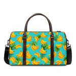 Tropical Banana Leaf Pattern Print Duffle Bag