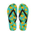 Tropical Banana Leaf Pattern Print Flip Flops