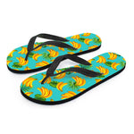 Tropical Banana Leaf Pattern Print Flip Flops