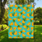 Tropical Banana Leaf Pattern Print Garden Flag