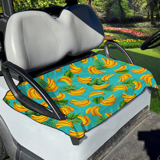 Tropical Banana Leaf Pattern Print Golf Cart Seat Cover