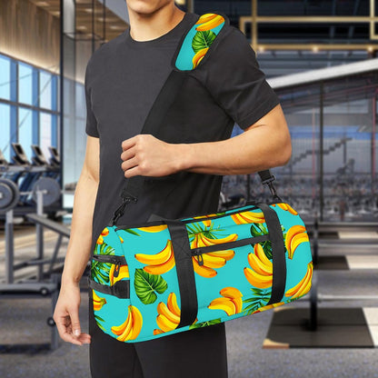 Tropical Banana Leaf Pattern Print Gym Bag
