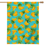 Tropical Banana Leaf Pattern Print House Flag