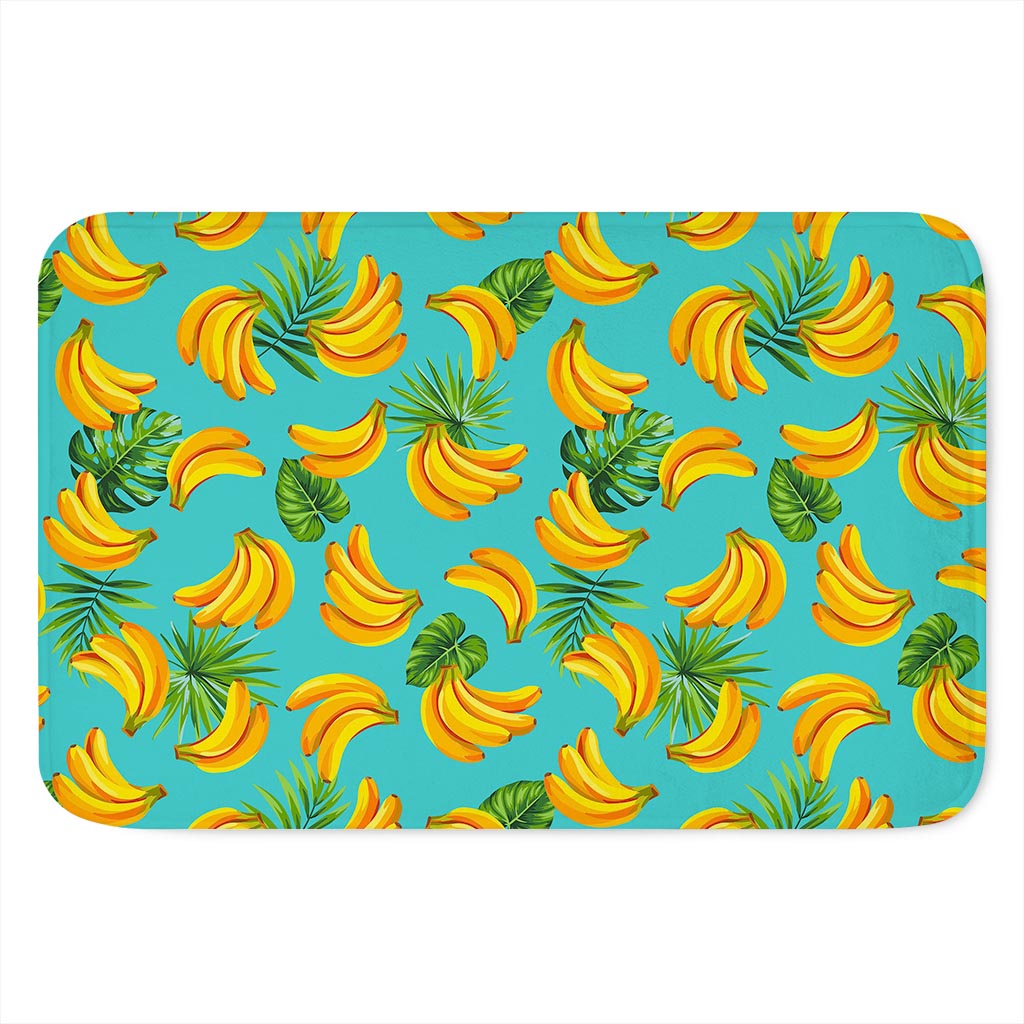 Tropical Banana Leaf Pattern Print Indoor Door Mat