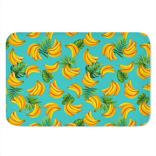 Tropical Banana Leaf Pattern Print Indoor Door Mat