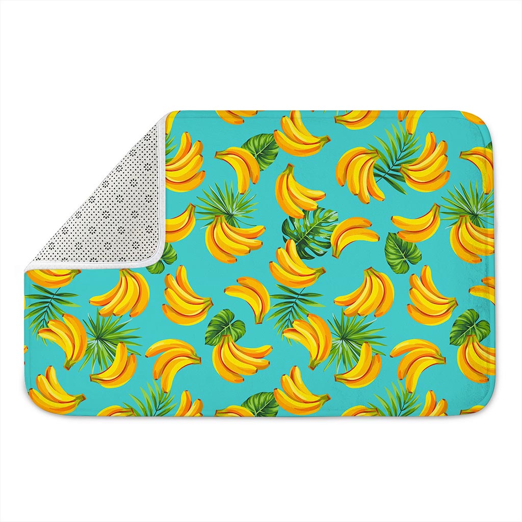 Tropical Banana Leaf Pattern Print Indoor Door Mat