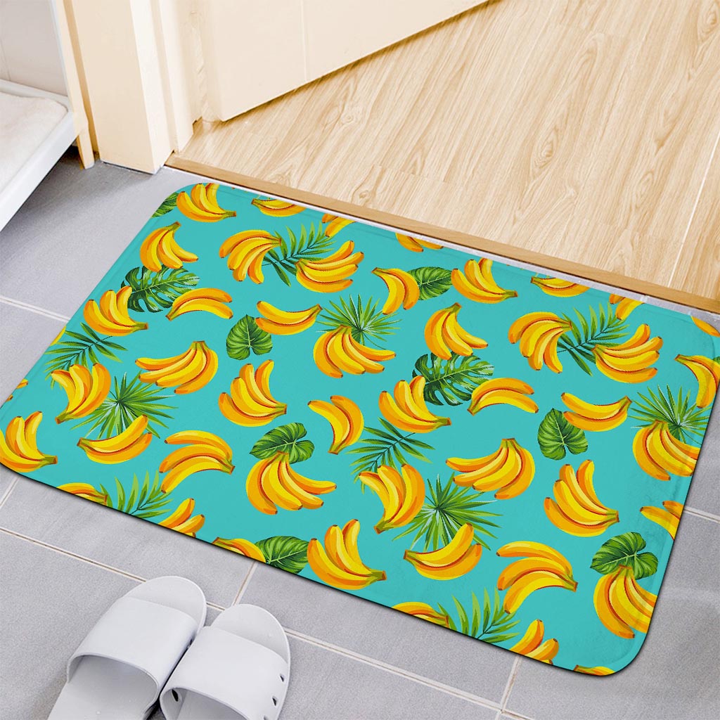 Tropical Banana Leaf Pattern Print Indoor Door Mat