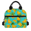 Tropical Banana Leaf Pattern Print Insulated Lunch Bag