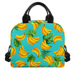 Tropical Banana Leaf Pattern Print Insulated Lunch Bag