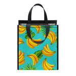 Tropical Banana Leaf Pattern Print Insulated Lunch Tote