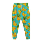 Tropical Banana Leaf Pattern Print Jogger Pants