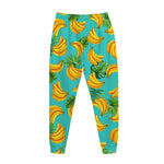 Tropical Banana Leaf Pattern Print Jogger Pants