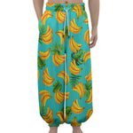 Tropical Banana Leaf Pattern Print Lantern Pants