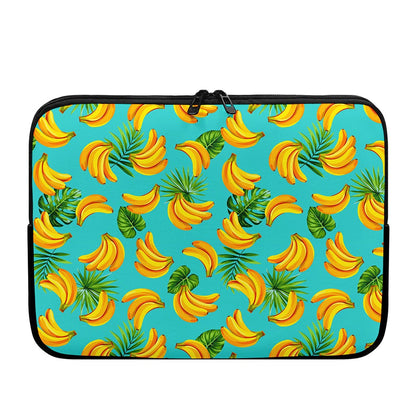 Tropical Banana Leaf Pattern Print Laptop Sleeve