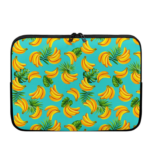 Tropical Banana Leaf Pattern Print Laptop Sleeve