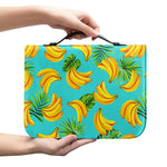 Tropical Banana Leaf Pattern Print Leather Bible Cover