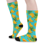 Tropical Banana Leaf Pattern Print Long Socks