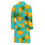 Tropical Banana Leaf Pattern Print Men's Bathrobe
