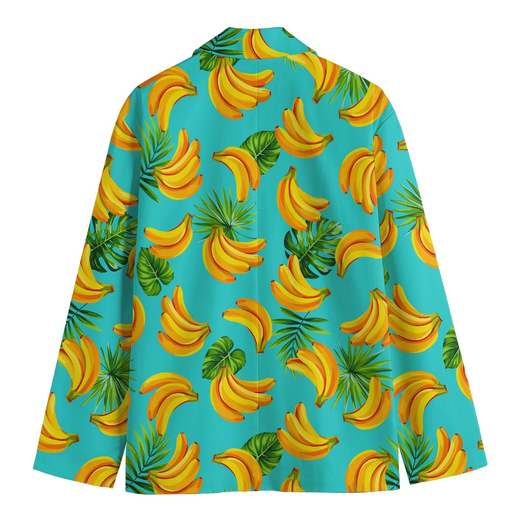 Tropical Banana Leaf Pattern Print Men's Blazer