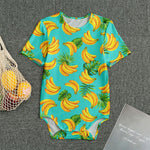 Tropical Banana Leaf Pattern Print Men's Bodysuit