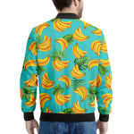 Tropical Banana Leaf Pattern Print Men's Bomber Jacket