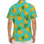 Tropical Banana Leaf Pattern Print Men's Deep V-Neck Shirt