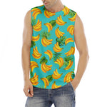 Tropical Banana Leaf Pattern Print Men's Fitness Tank Top