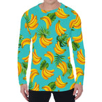 Tropical Banana Leaf Pattern Print Men's Long Sleeve T-Shirt