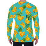 Tropical Banana Leaf Pattern Print Men's Long Sleeve T-Shirt