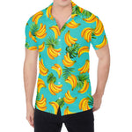 Tropical Banana Leaf Pattern Print Men's Shirt