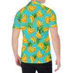 Tropical Banana Leaf Pattern Print Men's Shirt
