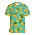 Tropical Banana Leaf Pattern Print Men's Sports T-Shirt
